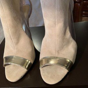 Suede Beige 5 Inch High Heels